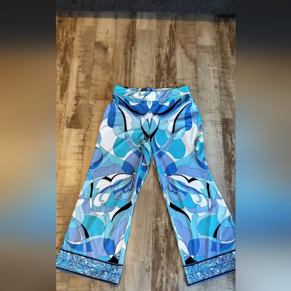 Boston Proper Kids Pajama Bottoms in Blue and White Swirl